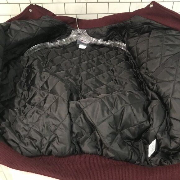 Neff Varsity Jacket Mens Large Wool Letterman Quilted Lined Classic - Picture 5 of 10